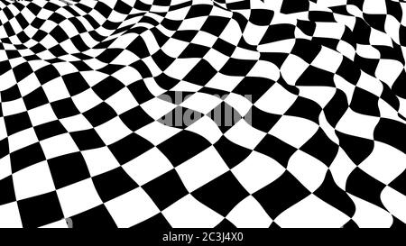 Optical illusion vector. Checker texture. Vector illustration Stock Vector