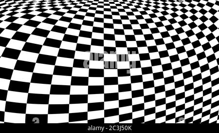 Optical illusion vector. Checker texture. Vector illustration Stock Vector