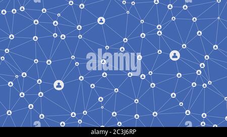 Social Media Circles with person icon. Network connections Illustration. Business illustraion Stock Vector