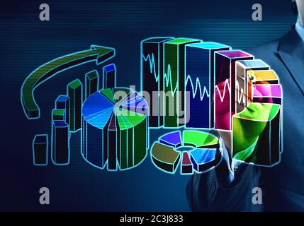 Presenting sales statistics Stock Photo