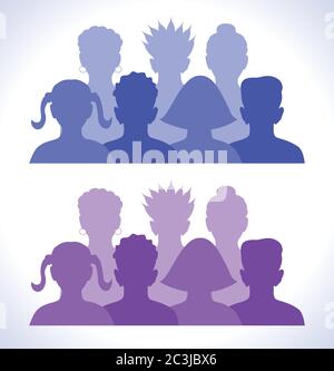 People group icon.  Vector avatar illustration Stock Vector