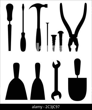 Set of tools, abstract vector illustration Stock Vector