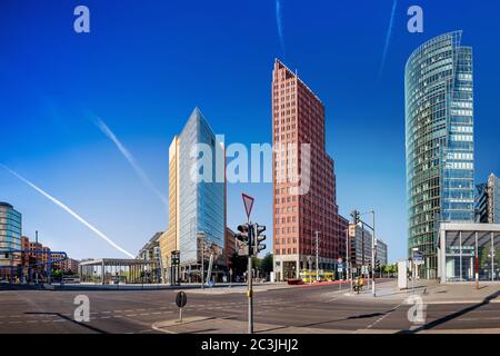 panoramic view at the potsdamer platz, berlin Stock Photo