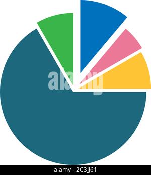 Pie Chart Icon Vector Illustration Stock Vector