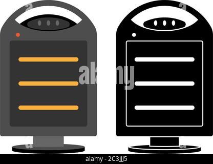 Electric Room Heater Vector Illustration Stock Vector