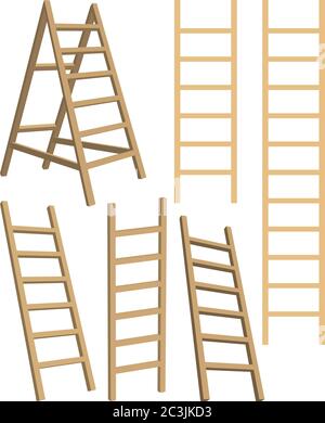 Ladder Icon Set Vector Illustration Stock Vector