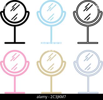 Rotating Mirror Icon Vector Illustration Stock Vector