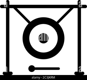 Gong Percussion Instrument Icon Vector Illustration Stock Vector