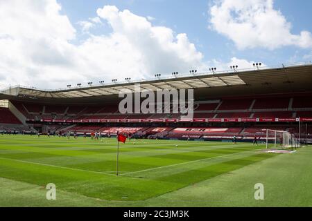 MIDDLESBROUGH, ENGLAND, JUNE 20TH - A general view of the stadium before the first behind closed doors match during the Sky Bet Championship match between Middlesbrough and Swansea City at the Riverside Stadium, Middlesbrough on Saturday 20th June 2020. (Credit: Mark Fletcher | MI News) Credit: MI News & Sport /Alamy Live News Stock Photo