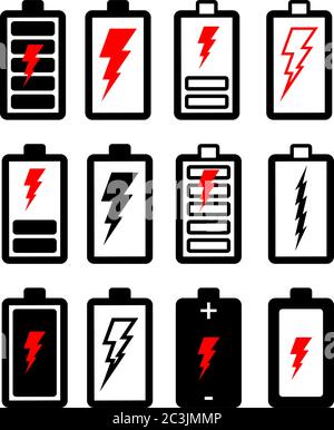 Battery Charging Icon Vector Illustration Stock Vector