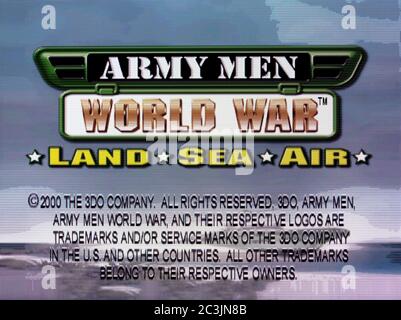 Army Men World War Land Sea Air - Sony Playstation 1 PS1 PSX - Editorial use only Stock Photo