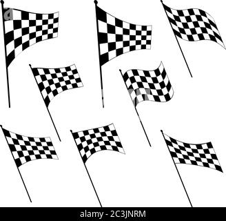 Race Flag Various Designs, Vinyl Ready Vector Illustration Stock Vector