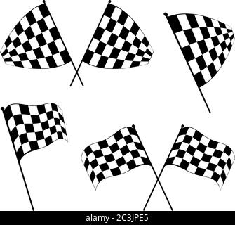 Race Flag Various Designs, Vinyl Ready Vector Illustration Stock Vector