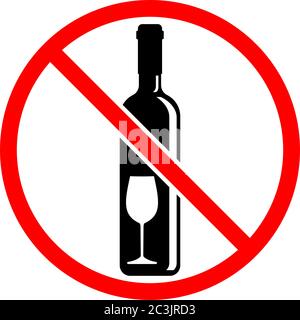 No Alcohol Sign Vector Illustration Stock Vector