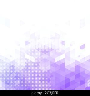 Pixel and dots effect purple geometric abstract pattern background template for business and presentation projects, vector illustration Stock Vector