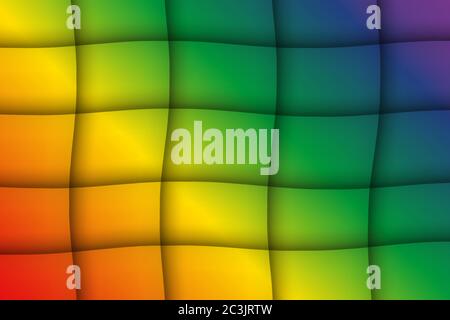 Abstract Rainbow Color 3D Paper Cut Background Stock Vector