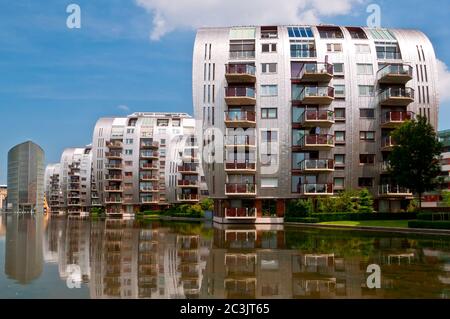 Modern Residential Apartment Buildings in Den Bosch City, the Netherlands Stock Photo