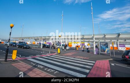 heathrow zone passenger airport drop terminal london alamy pick england september