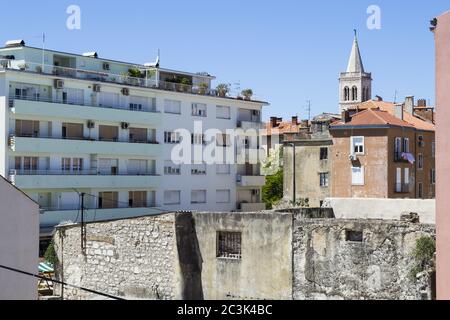 Aerial beautiful shot of Zadar, Croatia Stock Photo