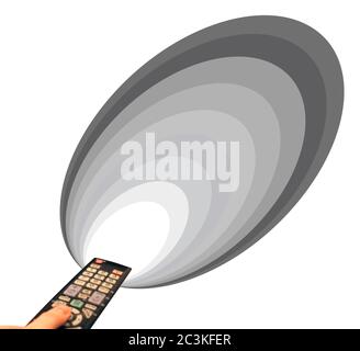 TV remote controller on a white background Stock Photo