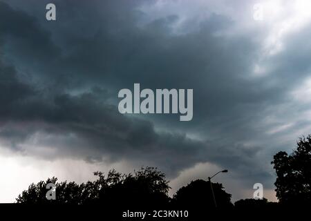 Shelf Cloud of a Severe Thunderstorm Stock Photo