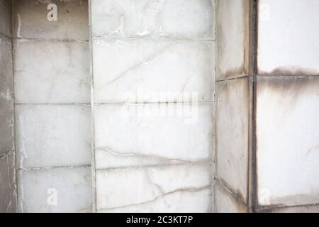 Marble tiles seamless wall texture patterned background close up Stock Photo