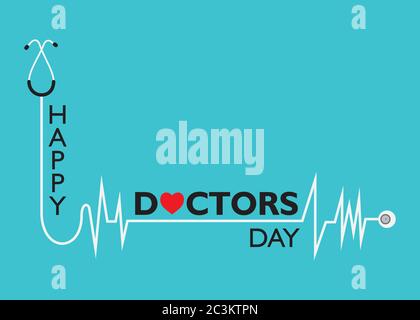 vector illustration of national doctors day concept poster or banner design Stock Vector