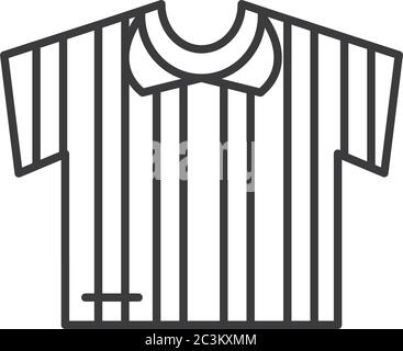 soccer game, jersey referee equipment league recreational sports tournament line style icon vector illustration Stock Vector