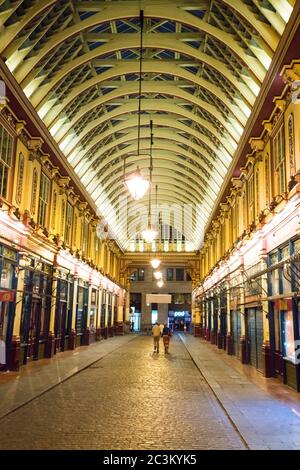 Picture perfect Leadenhall Market district in London - LONDON, ENGLAND - SEPTEMBER 14, 2016 Stock Photo