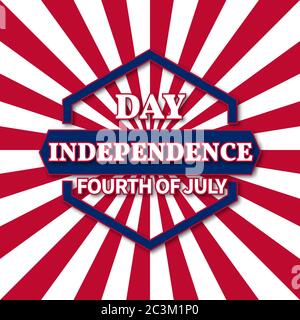 July 4th, abstract background for the holiday of Independence Day of America, vector illustration. Stock Vector