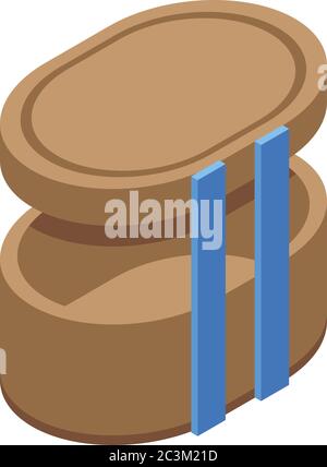Bird feeder icon, isometric style Stock Vector