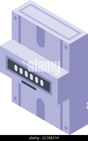 Electric switch icon, isometric style Stock Vector
