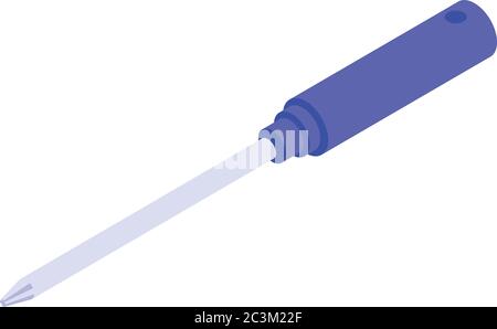 Screwdriver icon, isometric style Stock Vector