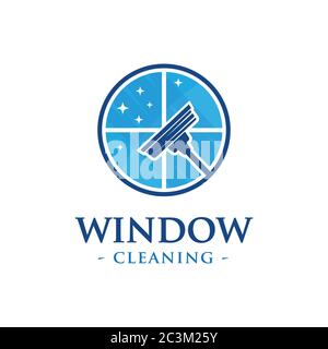 Glass cleaning logo. Vector and illustration. Stock Vector