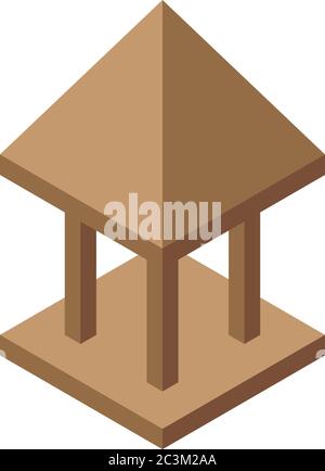 Food bird feeder icon, isometric style Stock Vector