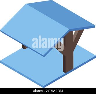 Park bird feeder icon, isometric style Stock Vector