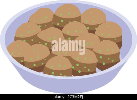 Indian cuisine icon, isometric style Stock Vector