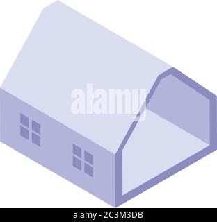 Paper bird feeder icon, isometric style Stock Vector