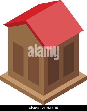 Forest bird feeder icon, isometric style Stock Vector