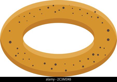 Russian donut icon, isometric style Stock Vector