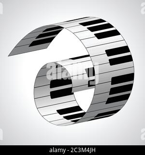 Piano keys, vector background Stock Vector