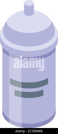 Flour kitchen pot icon, isometric style Stock Vector