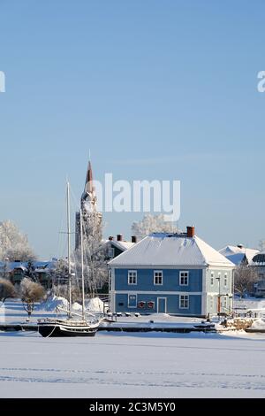 Seaside town of Raahe and its old buildings and museum Stock Photo