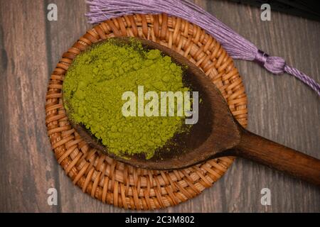 Pretty Japanese matcha tea cups Stock Photo