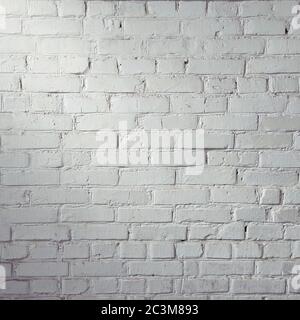 Wall from white bricks texture background. Light color brick backdrop Stock Photo