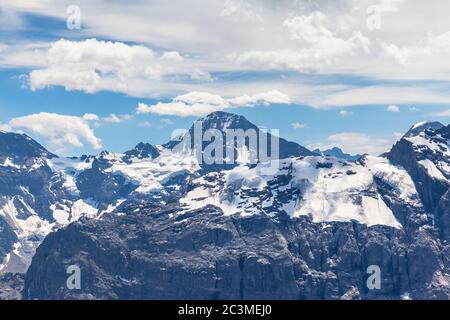 Stunning view of Breithorn from from the view platform on top pf Schilthorn on Bernese Oberland, Canton of Bern, Switzerland Stock Photo