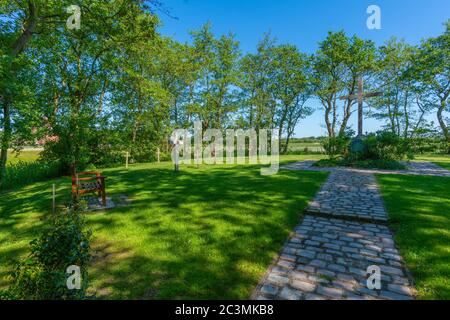 Cemetery for the Nameless drowned persons, North Sea island of Neuwerk, Federal State Hamburg, North Germany, Europe, UNESCO World heritage, Stock Photo