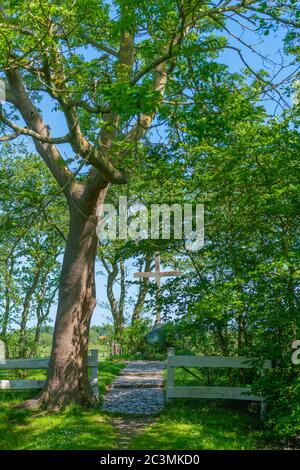 Cemetery for the Nameless drowned persons, North Sea island of Neuwerk, Federal State Hamburg, North Germany, Europe, UNESCO World heritage, Stock Photo