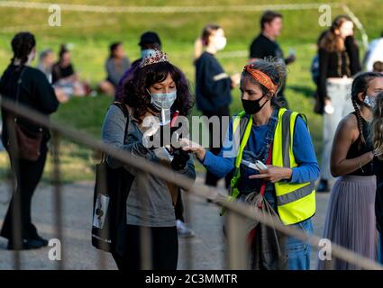 Tunbridge Wells, UK. 20th June, 2020. General view of the Black Lives Matter multi-faith vigil at Calverley Park, Tunbridge Wells, Kent, England. Photo by Liam McAvoy. Credit: PRiME Media Images/Alamy Live News Stock Photo