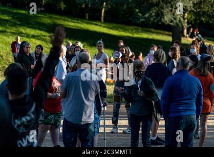 Tunbridge Wells, UK. 20th June, 2020. General view of the Black Lives Matter multi-faith vigil at Calverley Park, Tunbridge Wells, Kent, England. Photo by Liam McAvoy. Credit: PRiME Media Images/Alamy Live News Stock Photo